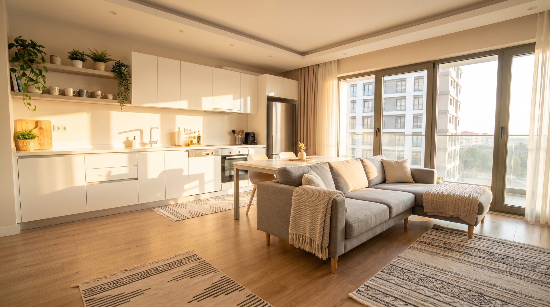 İzmir'de aydınlık, temiz ve haşereden arındırılmış modern bir daire